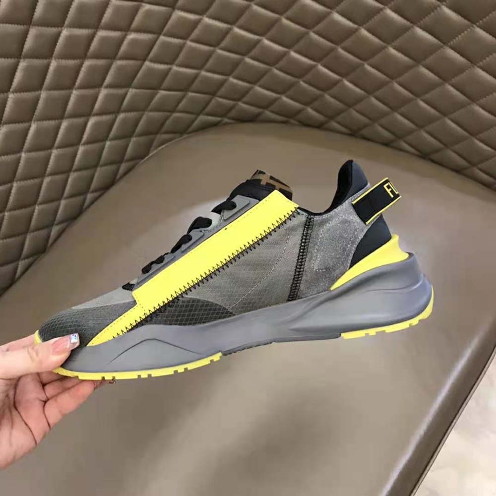 Fendi Women Flow Gray Nylon Low-Tops - image 9