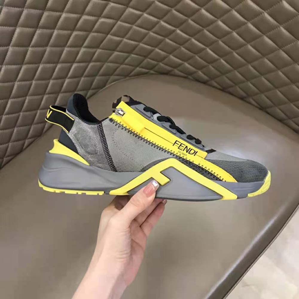 Fendi Women Flow Gray Nylon Low-Tops - image 8