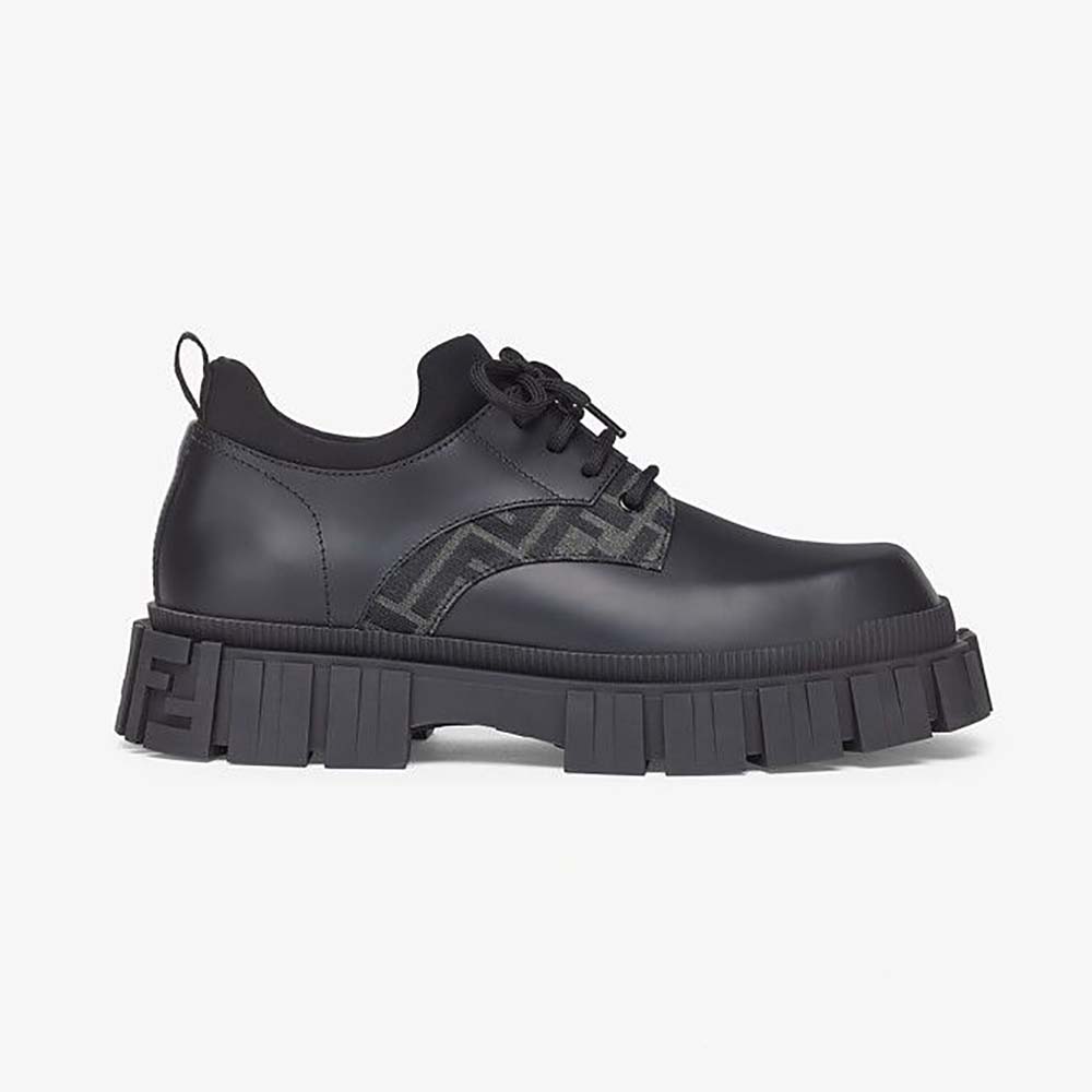 Fendi Women Force Black Leather Lace-Ups - image 1