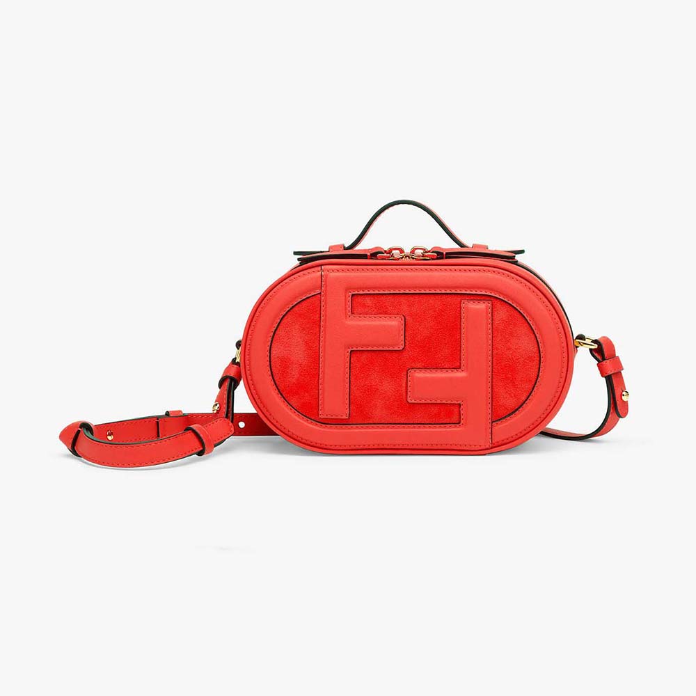 Fendi Women Mini Camera Case Red Leather and Suede Mini-Bag - image 1