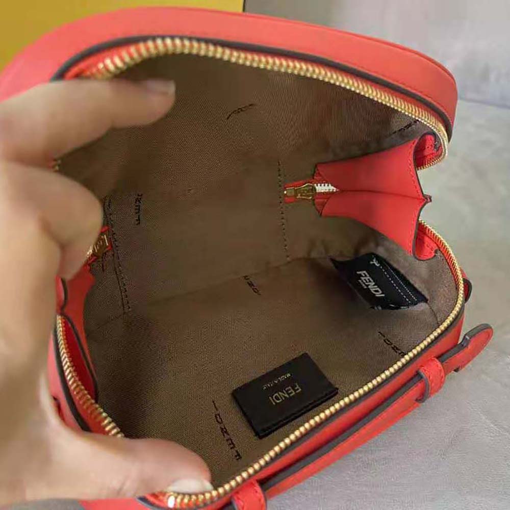 Fendi Women Mini Camera Case Red Leather and Suede Mini-Bag - image 10