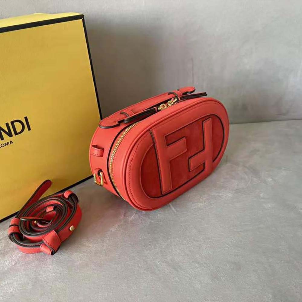 Fendi Women Mini Camera Case Red Leather and Suede Mini-Bag - image 3