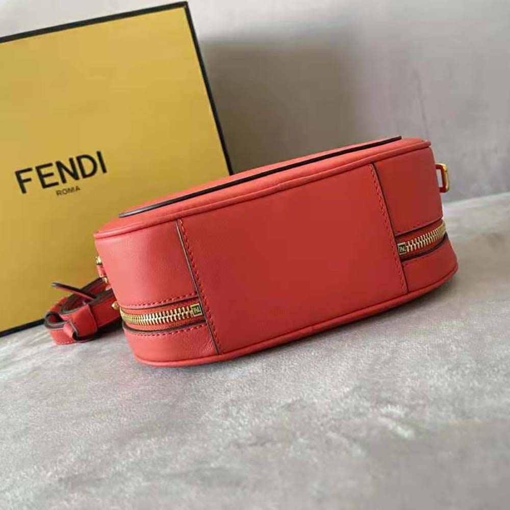 Fendi Women Mini Camera Case Red Leather and Suede Mini-Bag - image 7
