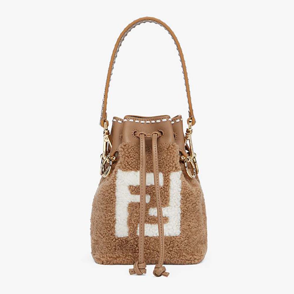 Fendi Women Mon Tresor Mini-Bag in Brown Sheepskin - image 1