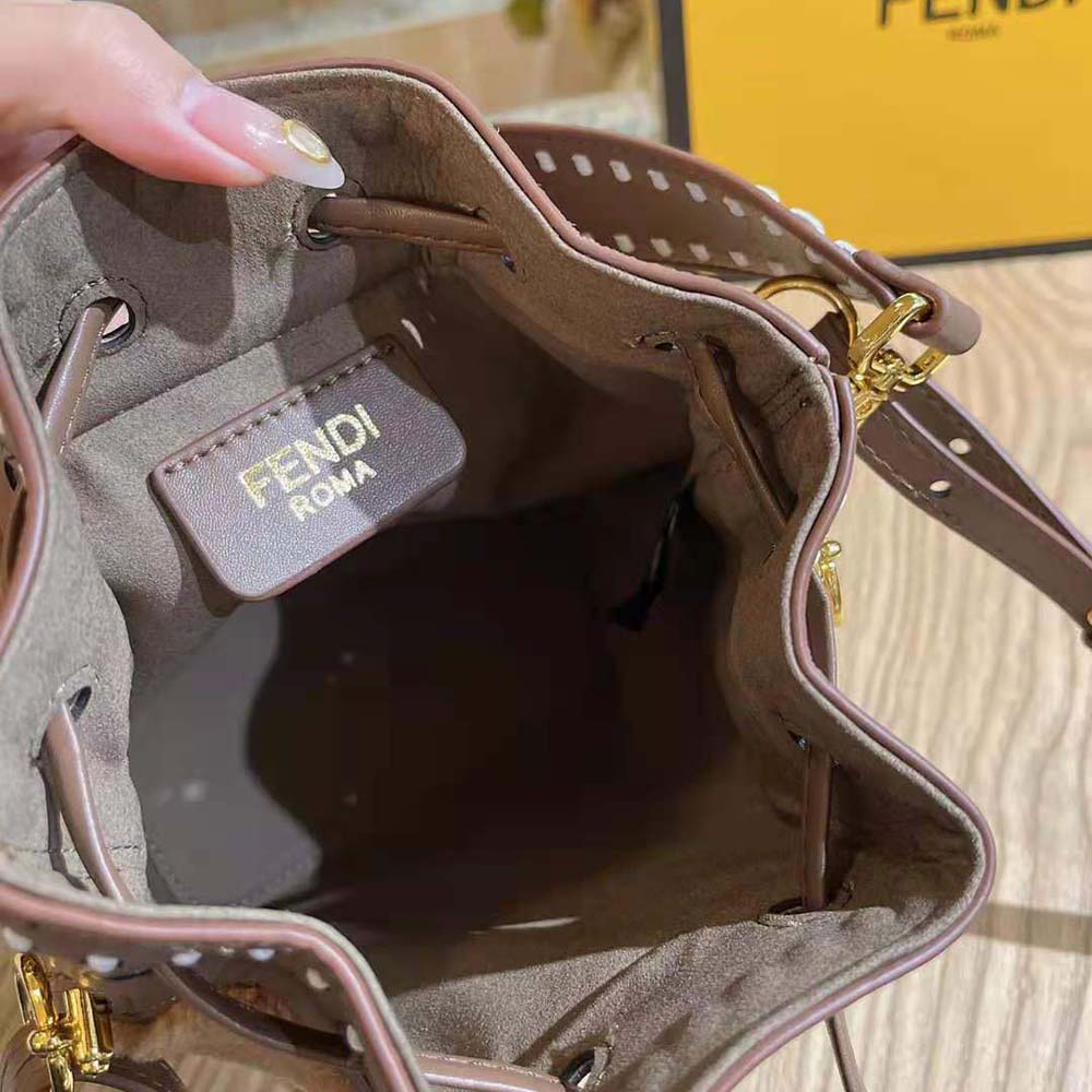 Fendi Women Mon Tresor Mini-Bag in Brown Sheepskin - image 10
