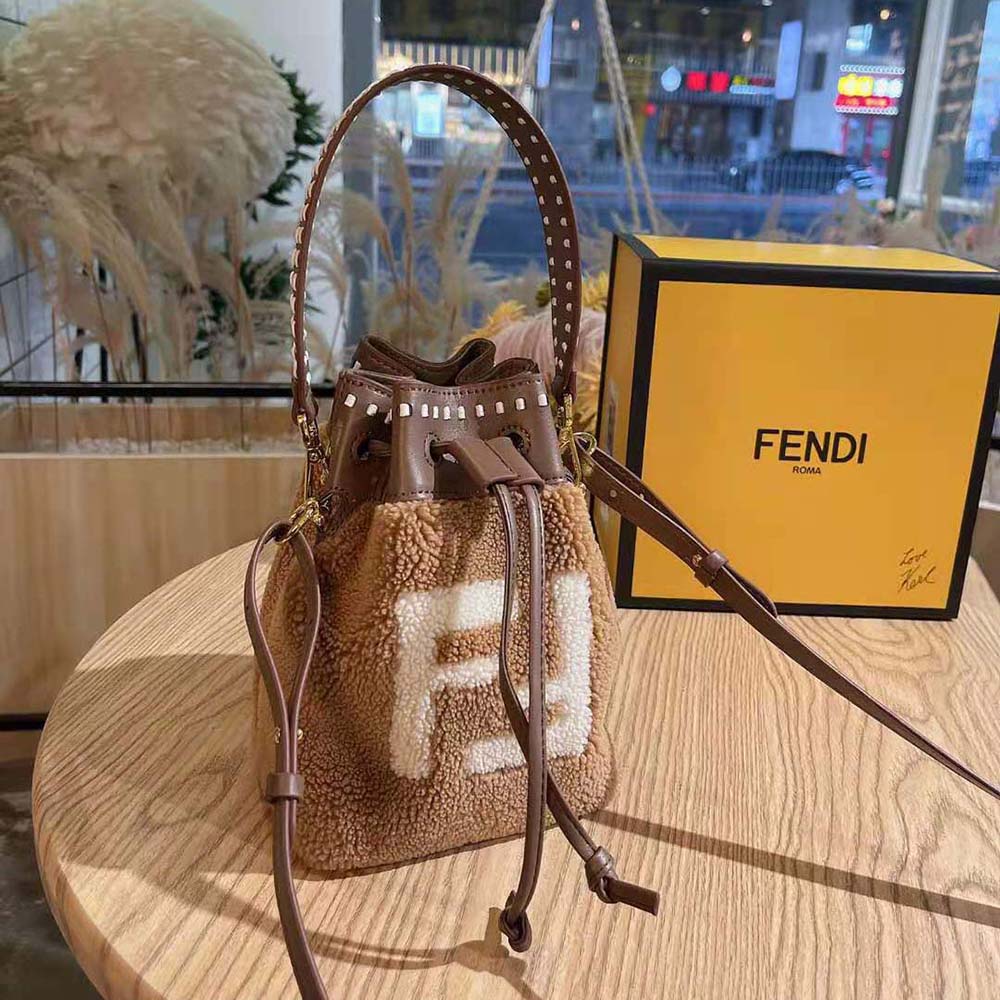 Fendi Women Mon Tresor Mini-Bag in Brown Sheepskin - image 2