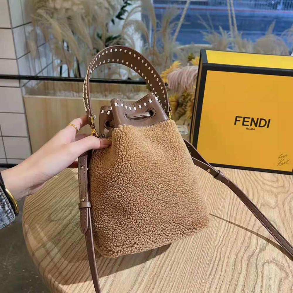 Fendi Women Mon Tresor Mini-Bag in Brown Sheepskin - image 6
