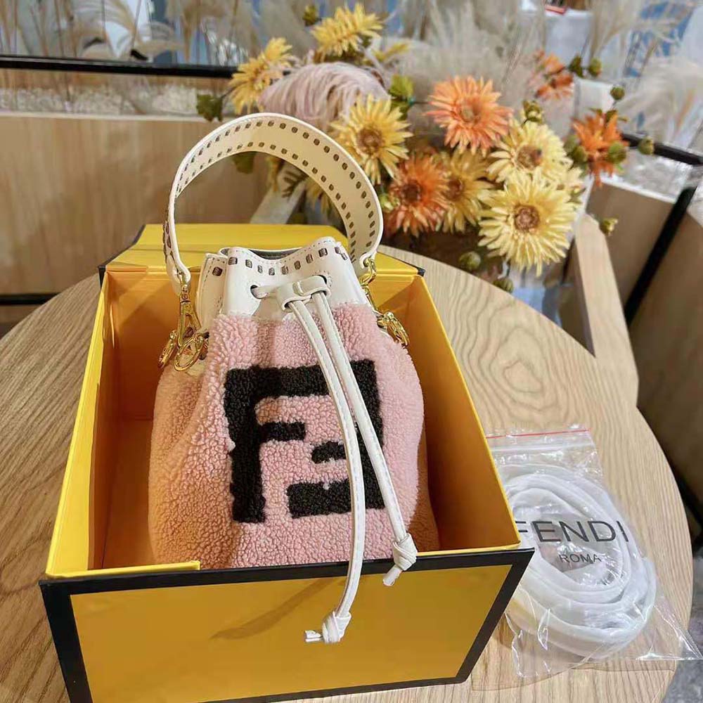 Fendi Women Mon Tresor Pink Sheepskin Mini-Bag - image 2
