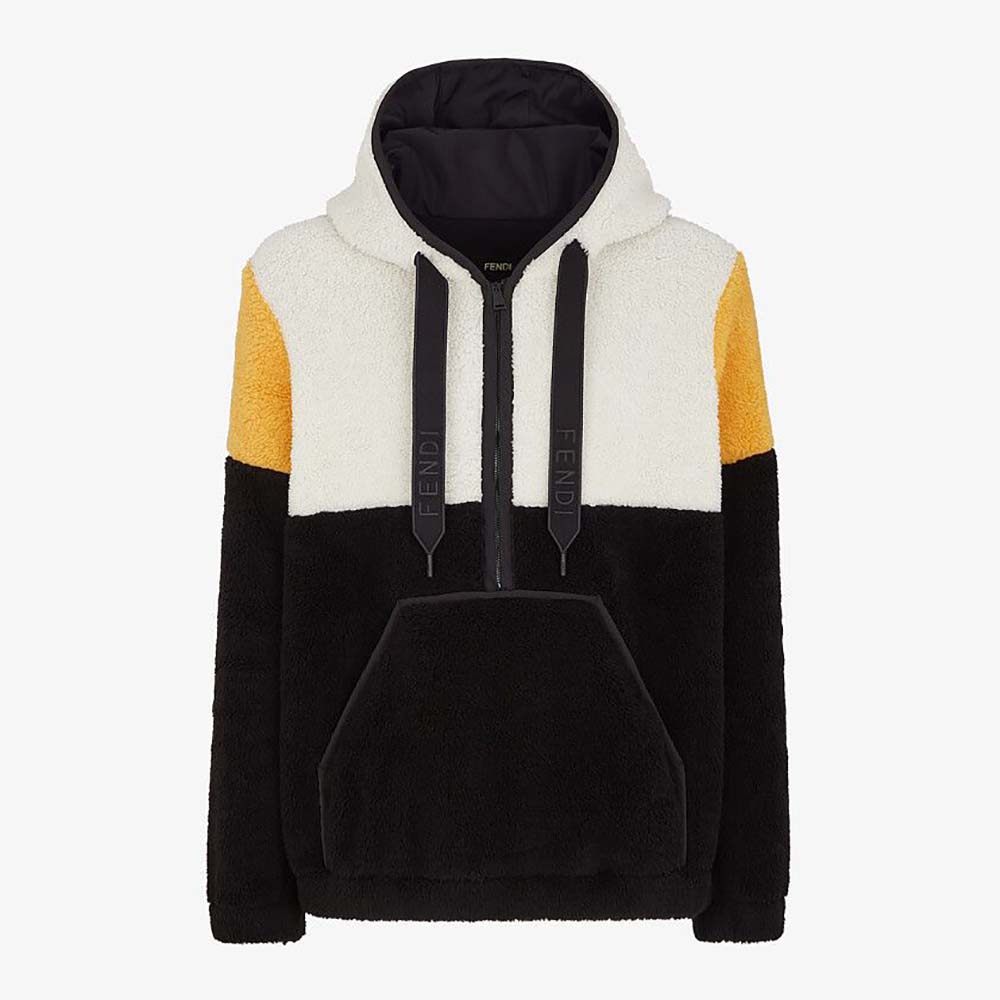 Fendi Women Multicolor Wool Sweatshirt with Drawstring Hood - image 1