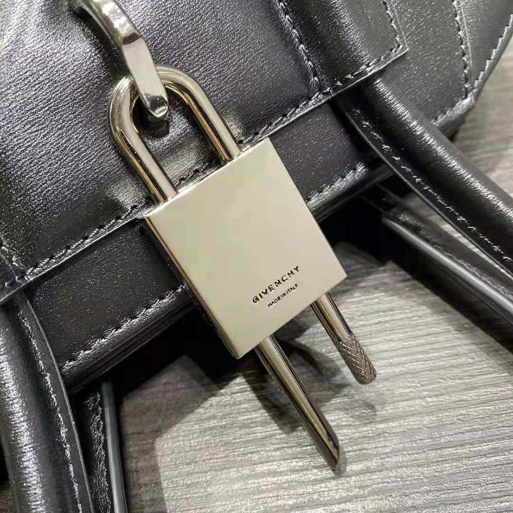 Givenchy Women Mini Antigona Lock Bag in Box Leather-Black - image 10