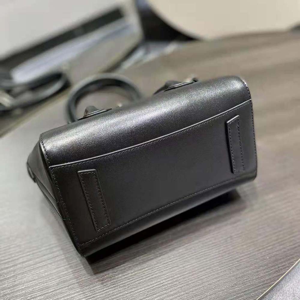 Givenchy Women Mini Antigona Lock Bag in Box Leather-Black - image 8