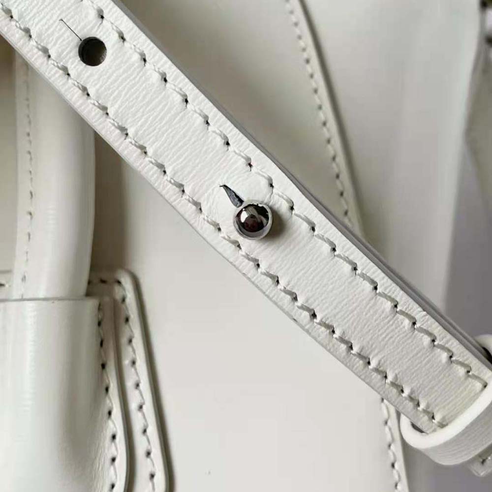 Givenchy Women Mini Antigona Lock Bag in Box Leather-White - image 8