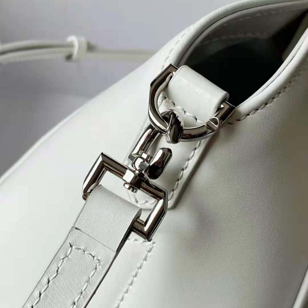 Givenchy Women Mini Antigona Lock Bag in Box Leather-White - image 7