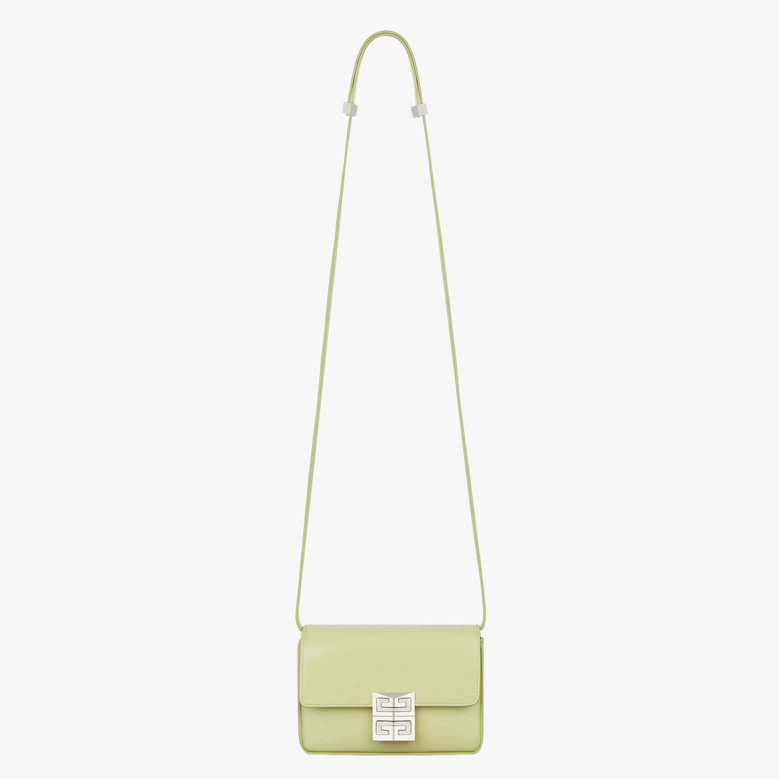 Front view of Givenchy Women Small 4g Bag in Box Leather-Aqua showing 4G logo