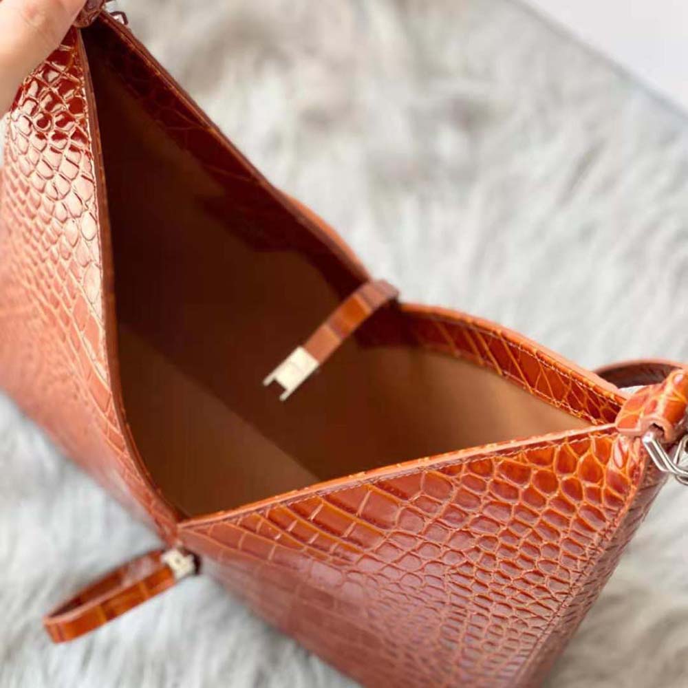 Givenchy Women Small Cut Out Bag in Crocodile Effect Leather with Chain-Brown - image 7