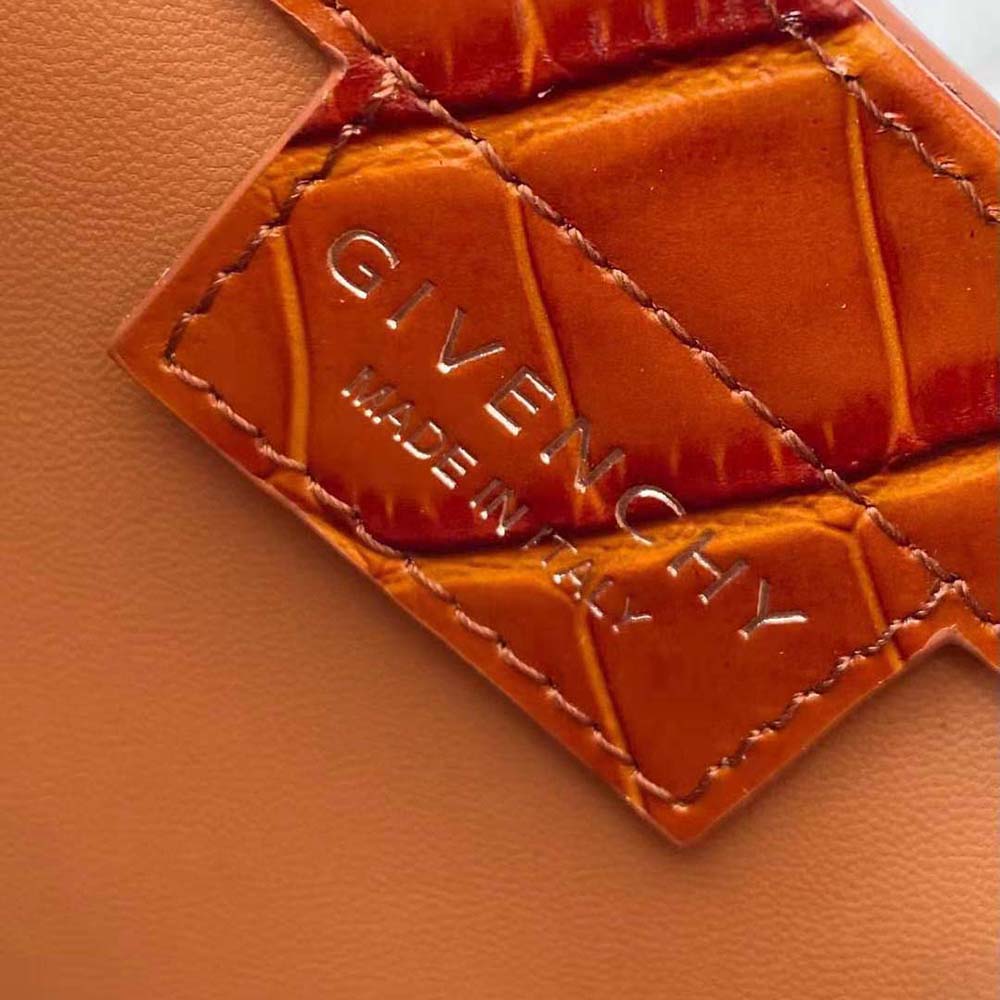 Givenchy Women Small Cut Out Bag in Crocodile Effect Leather with Chain-Brown - image 10