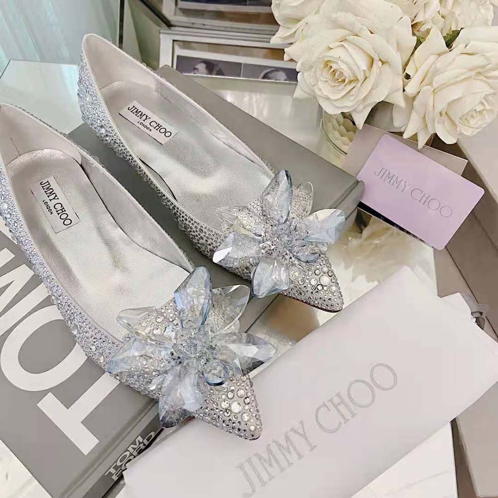 Back view showing 50mm heel height on Jimmy Choo Women Attila Pumps