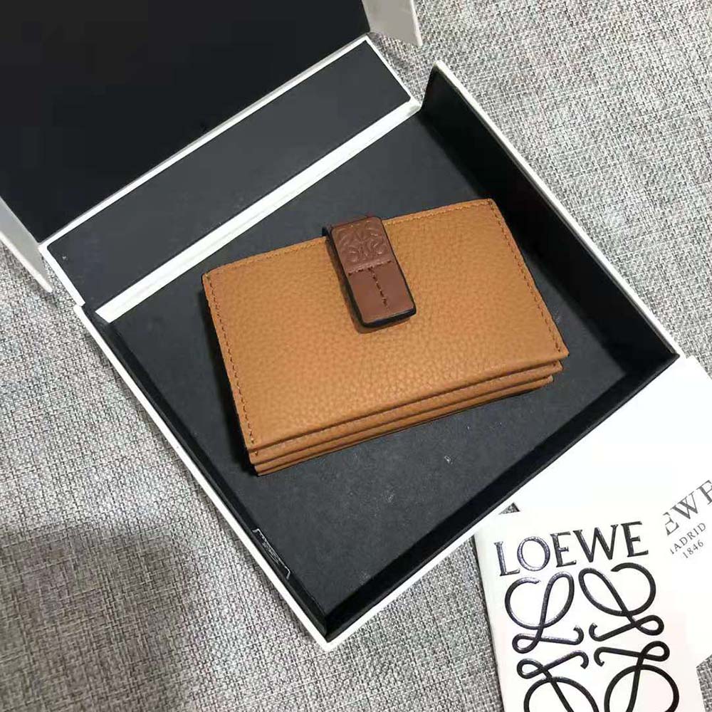 Loewe Women Accordion Cardholder in Soft Grained Calfskin-Brown - image 5