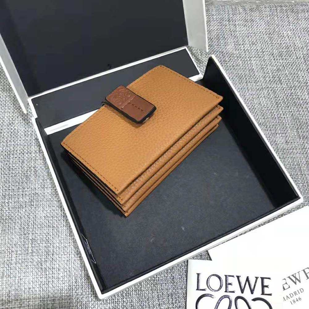 Loewe Women Accordion Cardholder in Soft Grained Calfskin-Brown - image 4