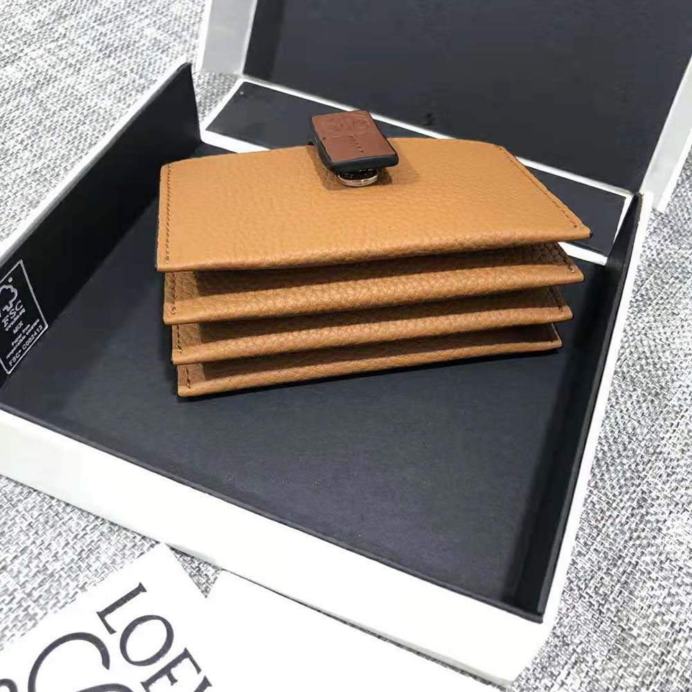 Loewe Women Accordion Cardholder in Soft Grained Calfskin-Brown - image 7