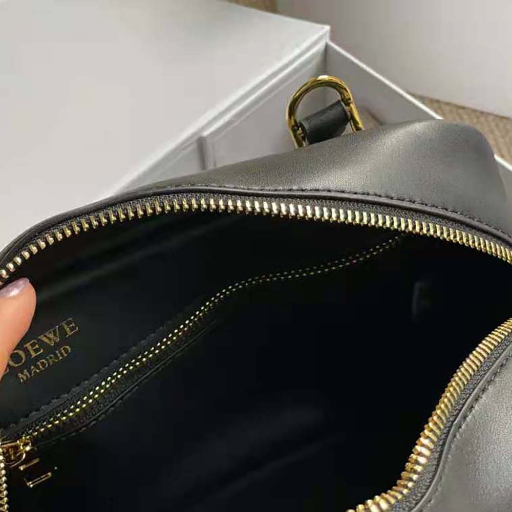 Loewe Women Amazona 19 Square Bag in Jacquard and Calfskin-Black - image 10