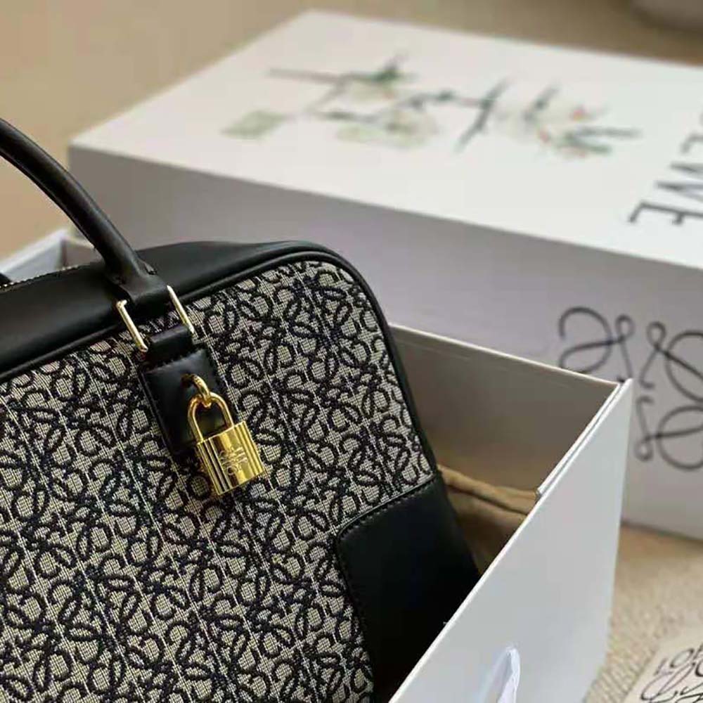 Loewe Women Amazona 23 in Anagram Jacquard and Calfskin-Black - image 5