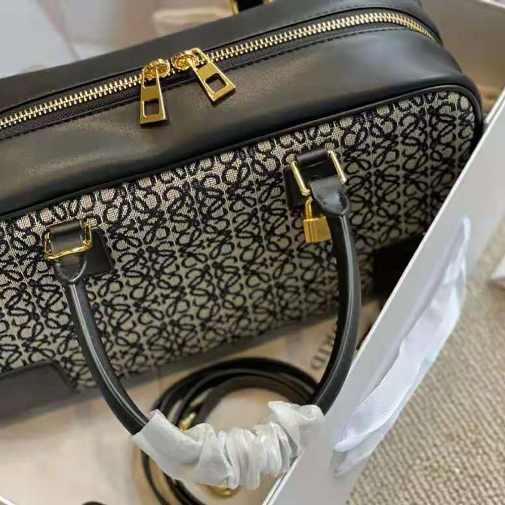 Loewe Women Amazona 23 in Anagram Jacquard and Calfskin-Black - image 4