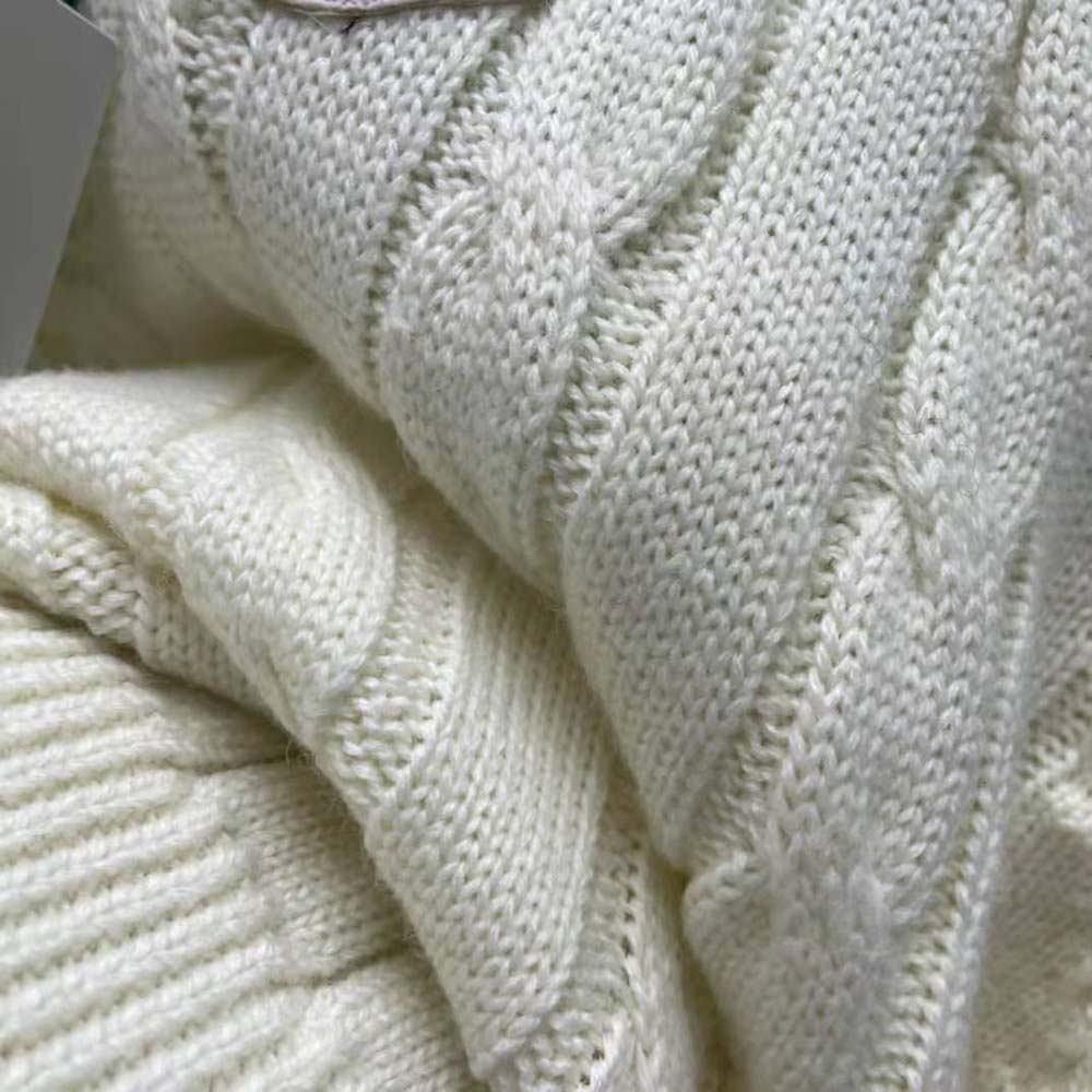 Loewe Women Cable Knit Sweater in Wool-White - image 7