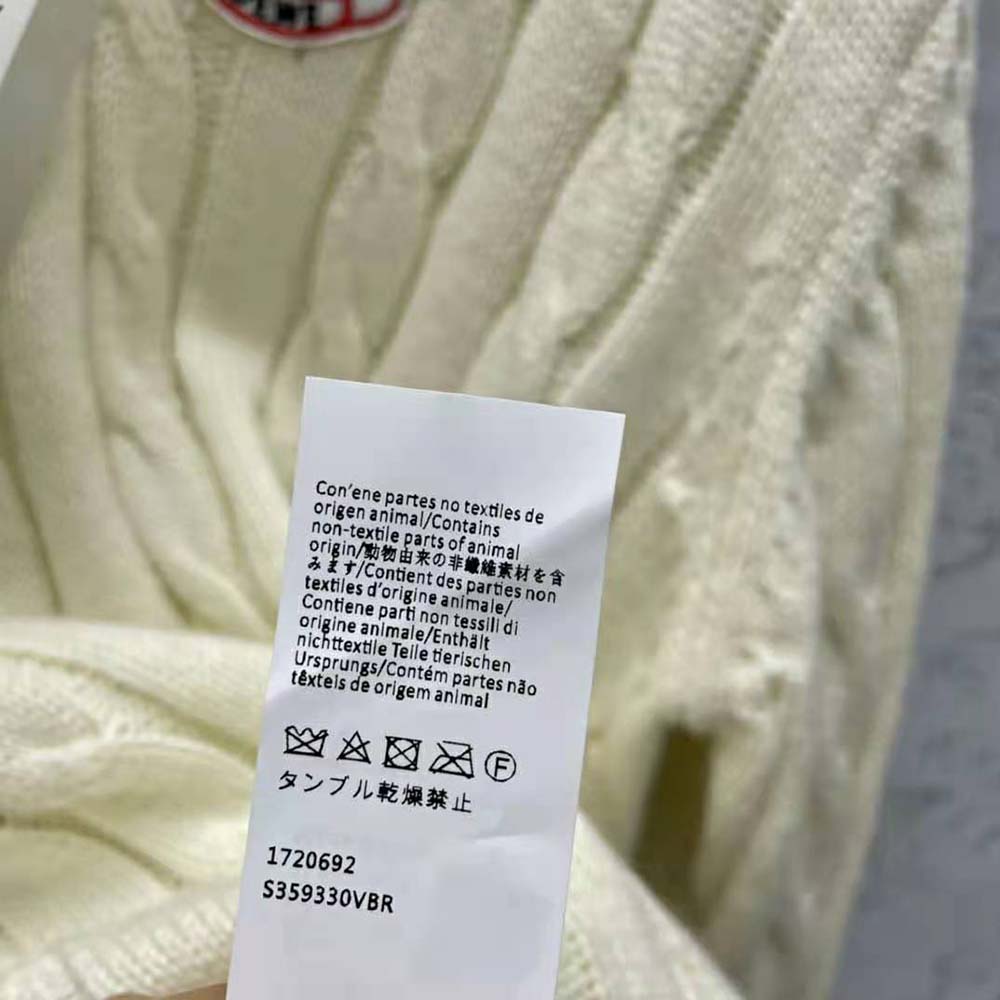 Loewe Women Cable Knit Sweater in Wool-White - image 9