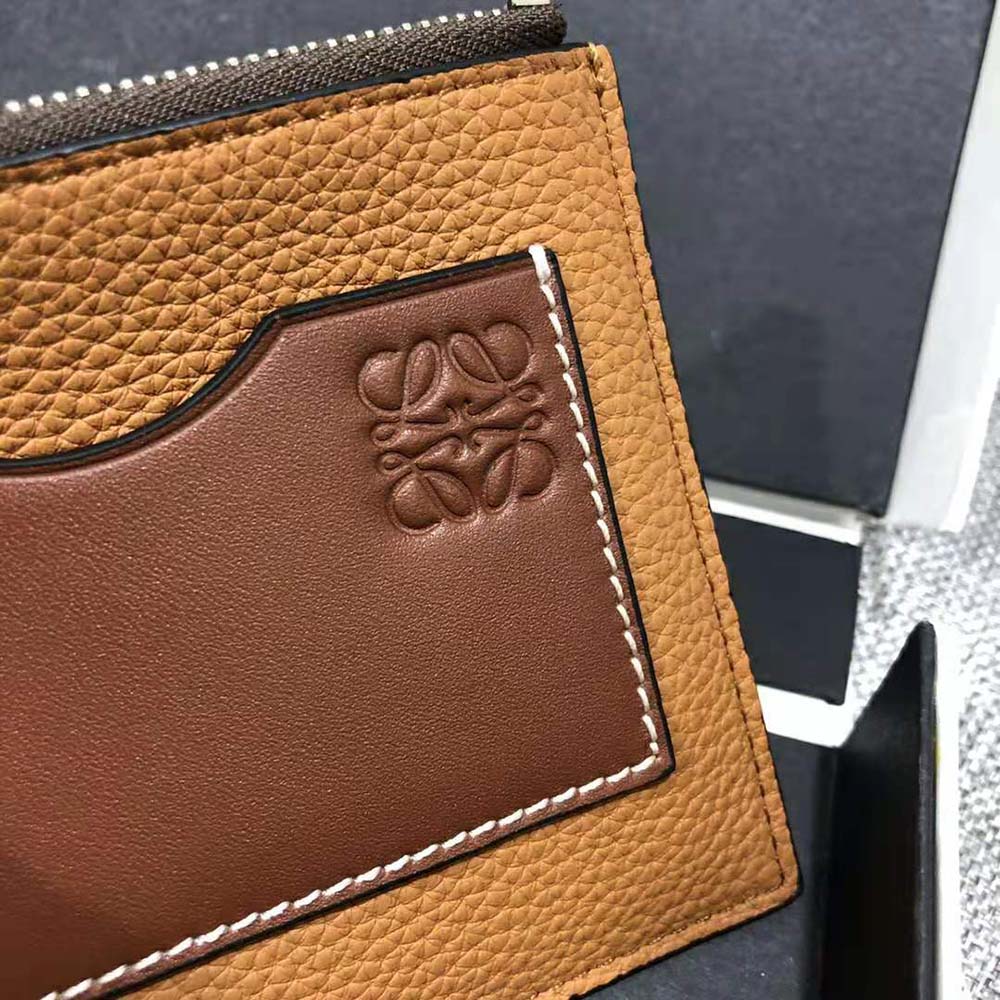 Loewe Women Coin Cardholder in Soft Grained Calfskin-Brown - image 7