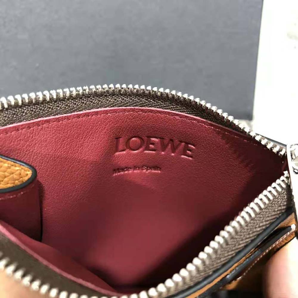 Loewe Women Coin Cardholder in Soft Grained Calfskin-Brown - image 9