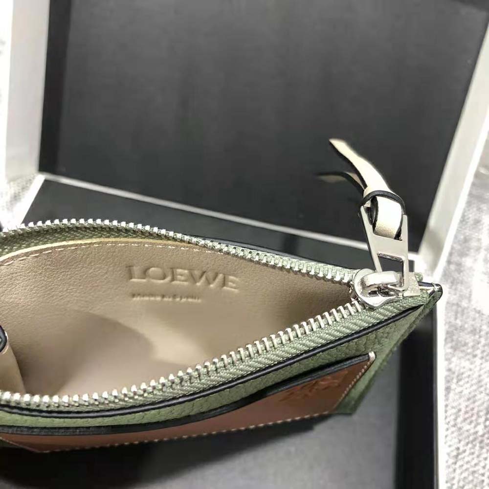 Loewe Women Coin Cardholder in Soft Grained Calfskin-Lime - image 10