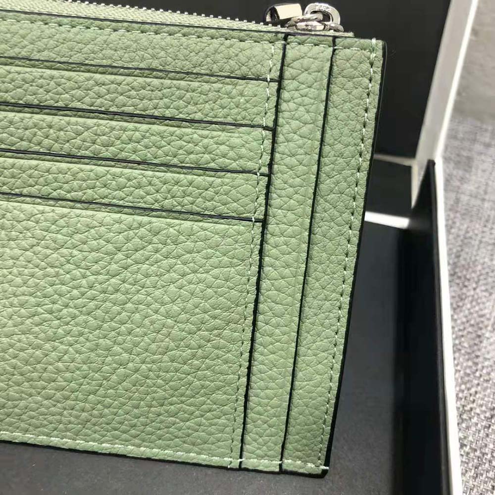 Loewe Women Coin Cardholder in Soft Grained Calfskin-Lime - image 7