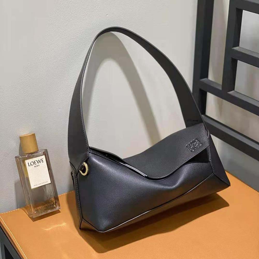 Loewe Women Puzzle Hobo Bag in Nappa Calfskin-Black - image 4