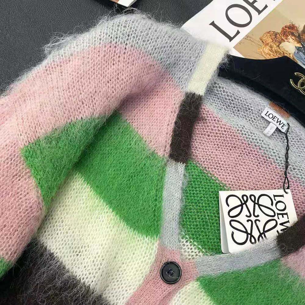 Loewe Women Stripe Cardigan in Mohair - image 9