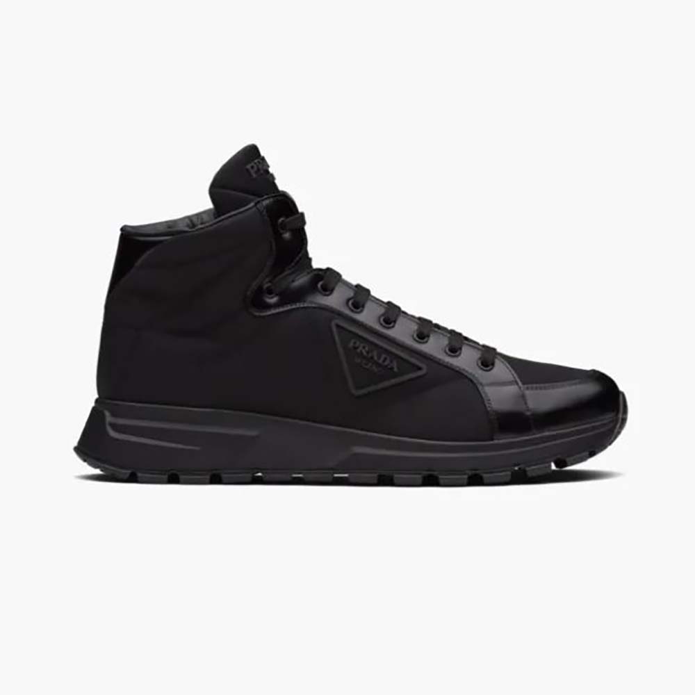 Side view of Prada Men PRAX 01 Re-Nylon and Brushed Leather Sneakers