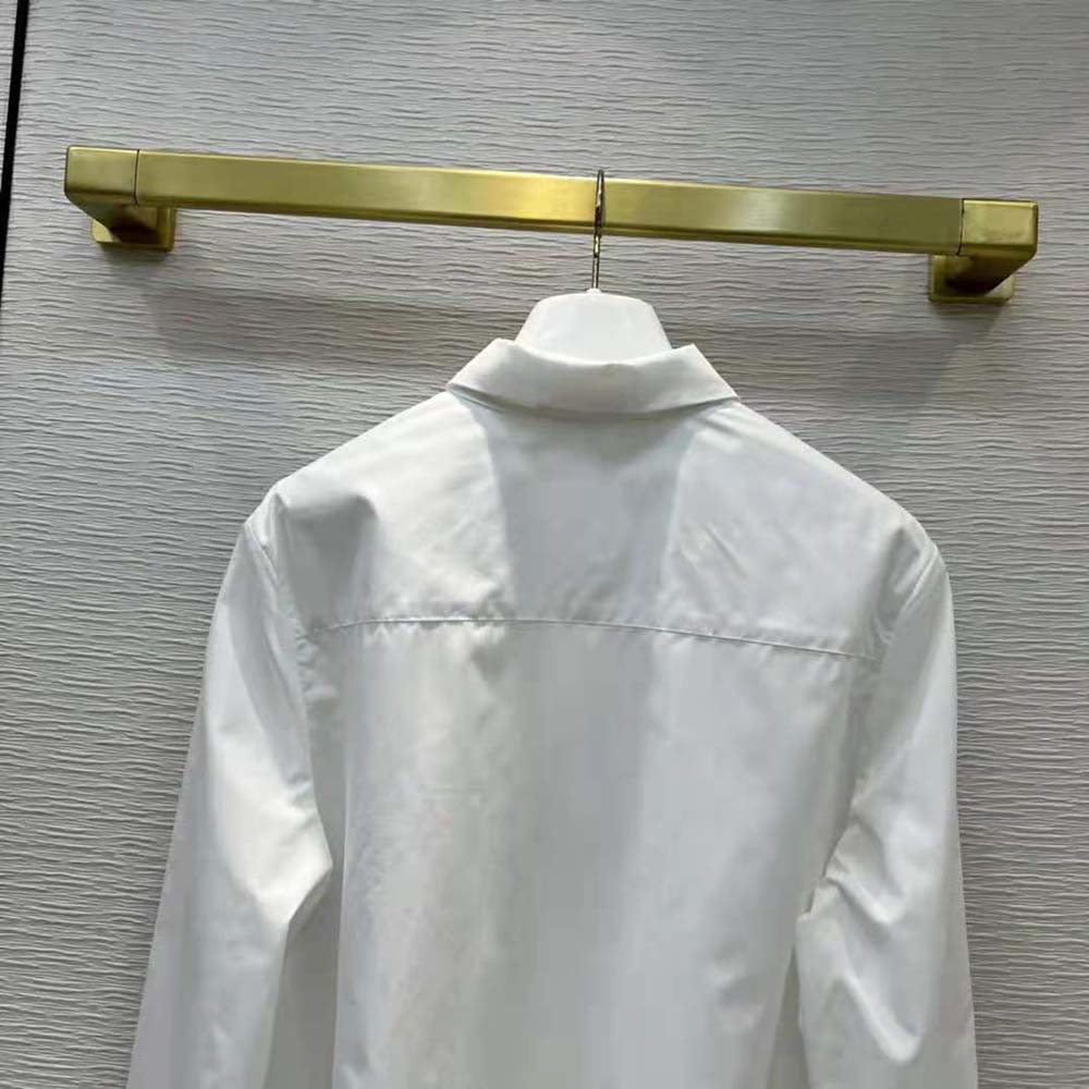 Prada Women Embroidered Poplin Blouse - image 5