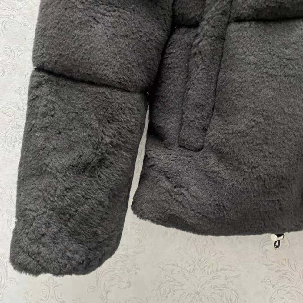 Prada Women Jacket Stands Out for the Delicate Touch of Shearling Jacket-Black - image 9