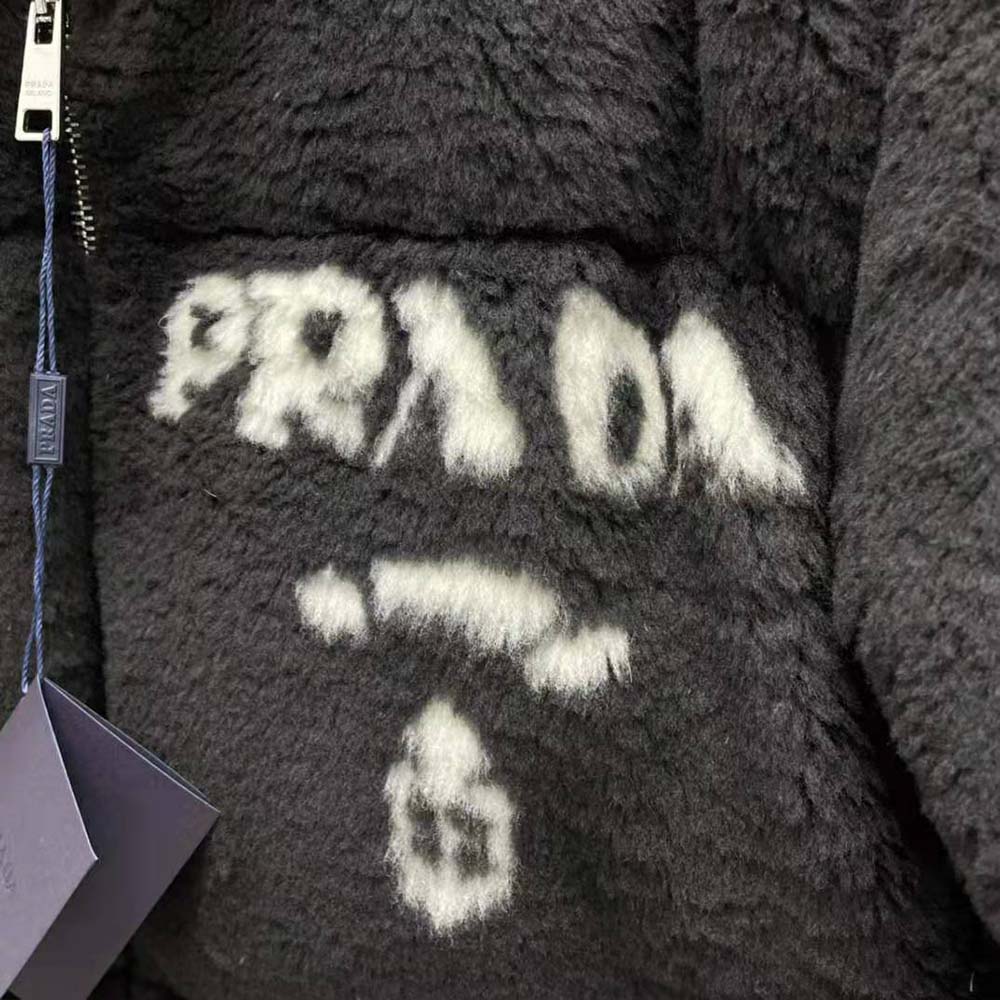 Prada Women Jacket Stands Out for the Delicate Touch of Shearling Jacket-Black - image 7