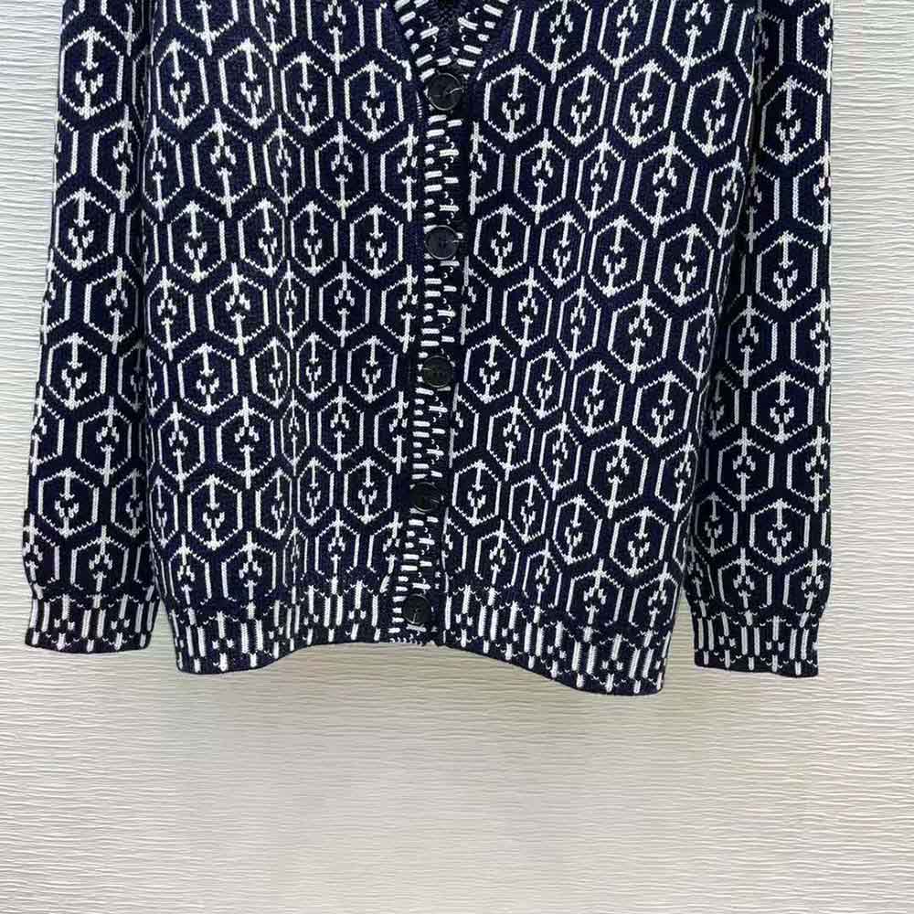 Prada Women Jacquard Shetland Wool Cardigan - image 7
