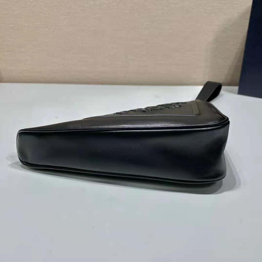 Prada Women Leather Triangle Leather Pouch-Black - image 6