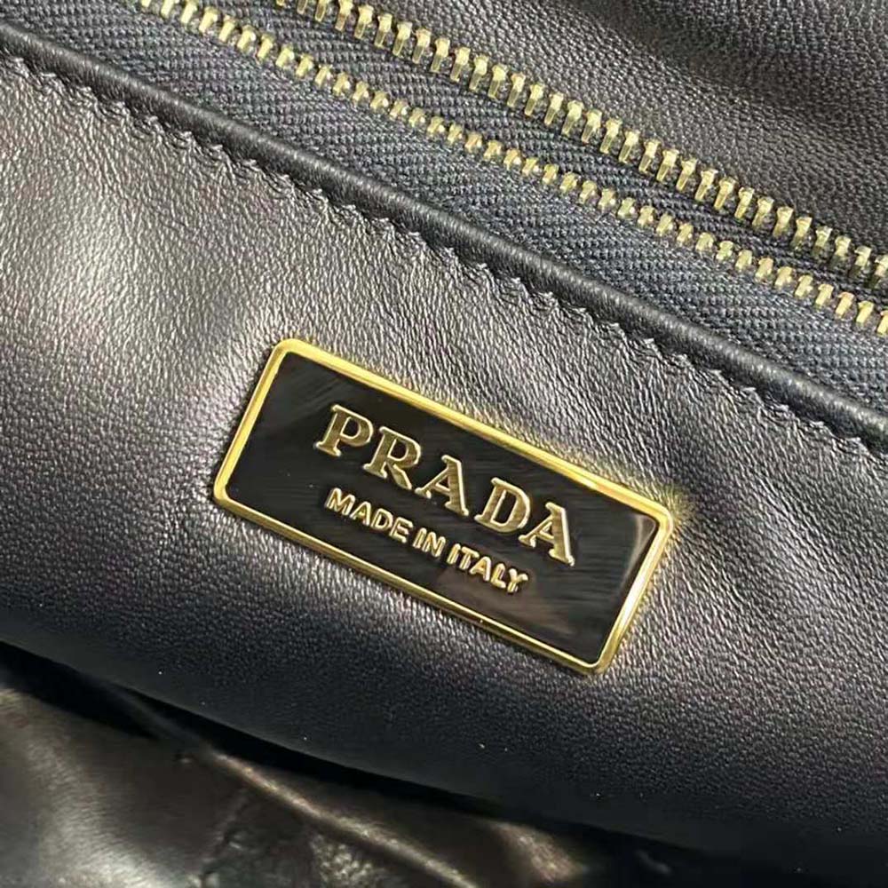 Prada Women Padded Nappa Leather Shoulder Bag-Black - image 9