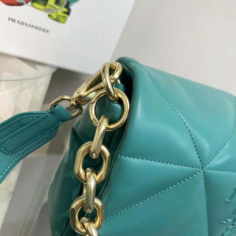 Prada Women Padded Nappa Leather Shoulder Bag-Lime - image 10