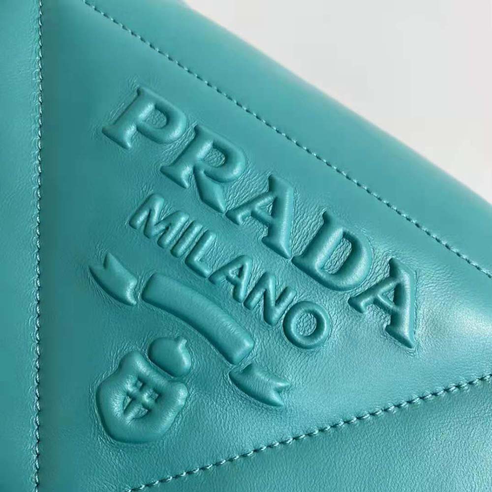 Prada Women Padded Nappa Leather Shoulder Bag-Lime - image 8