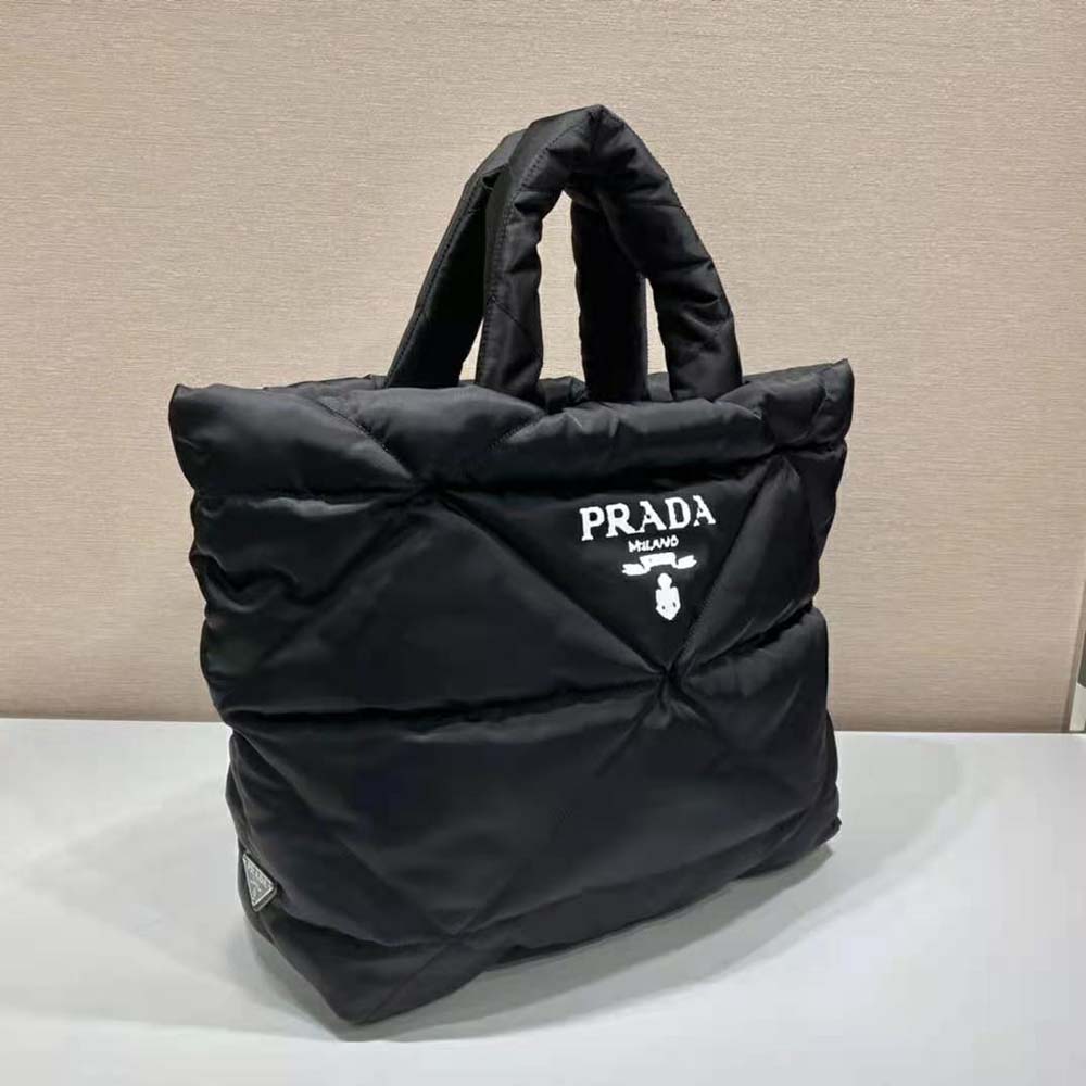 Prada Women Padded Re-Nylon Tote Bag-Black - image 5