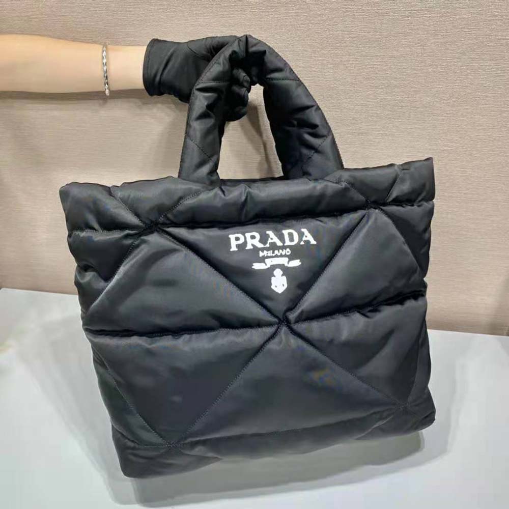 Prada Women Padded Re-Nylon Tote Bag-Black - image 4