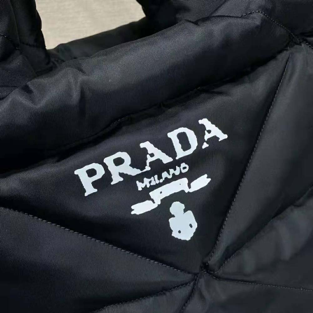 Prada Women Padded Re-Nylon Tote Bag-Black - image 7