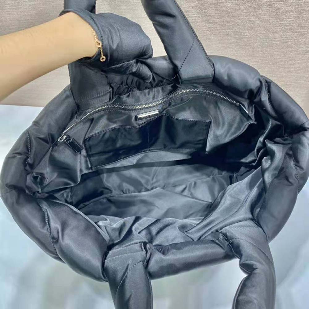Prada Women Padded Re-Nylon Tote Bag-Black - image 9