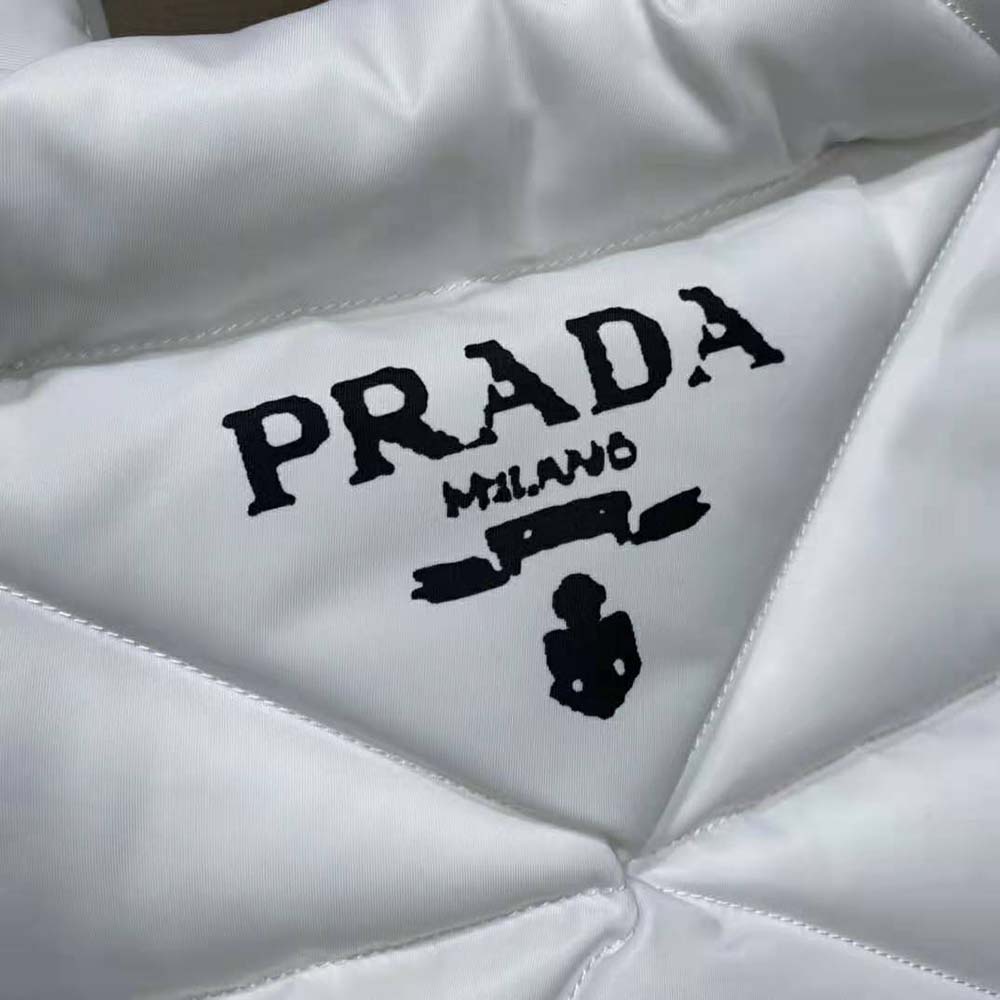 Prada Women Padded Re-Nylon Tote Bag-White - image 10