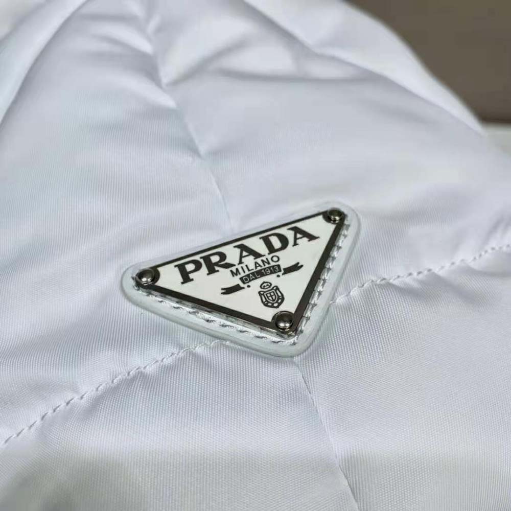 Prada Women Padded Re-Nylon Tote Bag-White - image 7